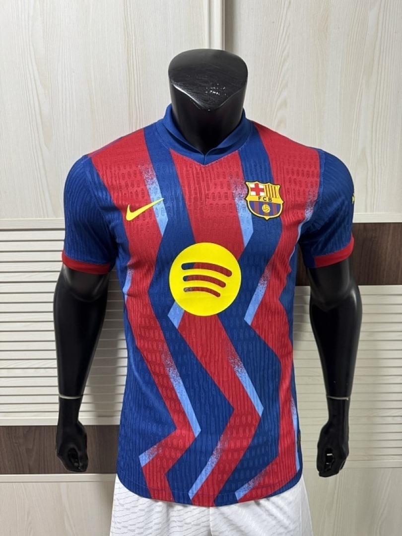 AAA Quality Barcelona 25/26 Fourth Red/Blue Soccer Jersey(Player